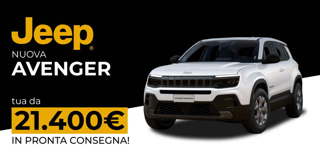 NUOVA JEEP AVENGER | TUA DA 21.400€ IN PRONTA CONSEGNA!