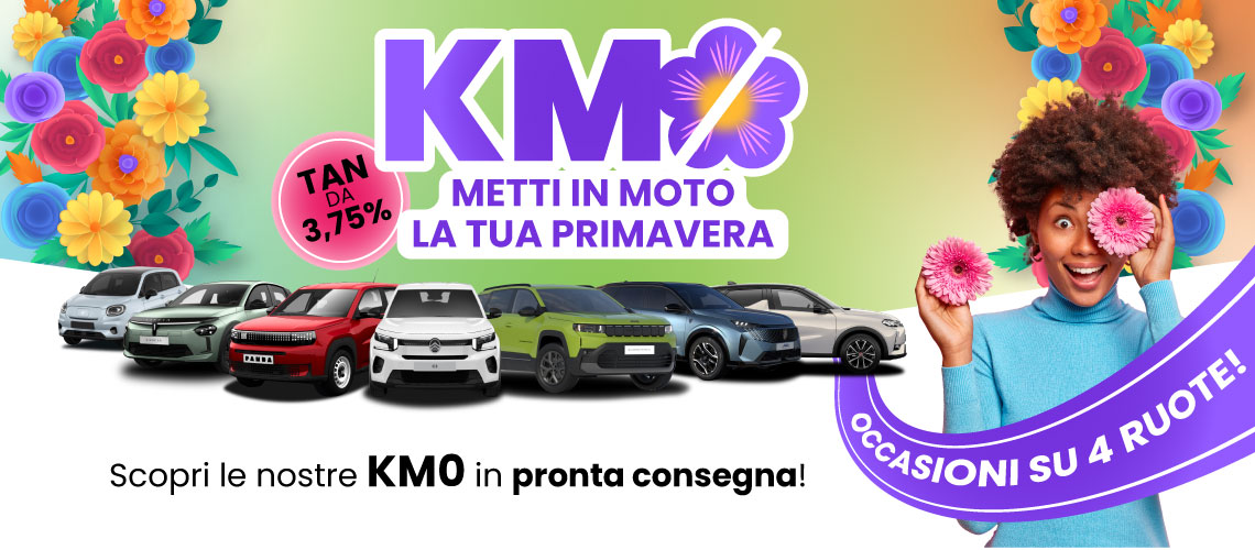 Scopri la selezione di vetture KM0