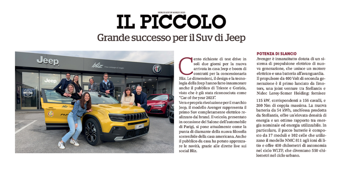 Open Week End | Nuova Jeep Avenger