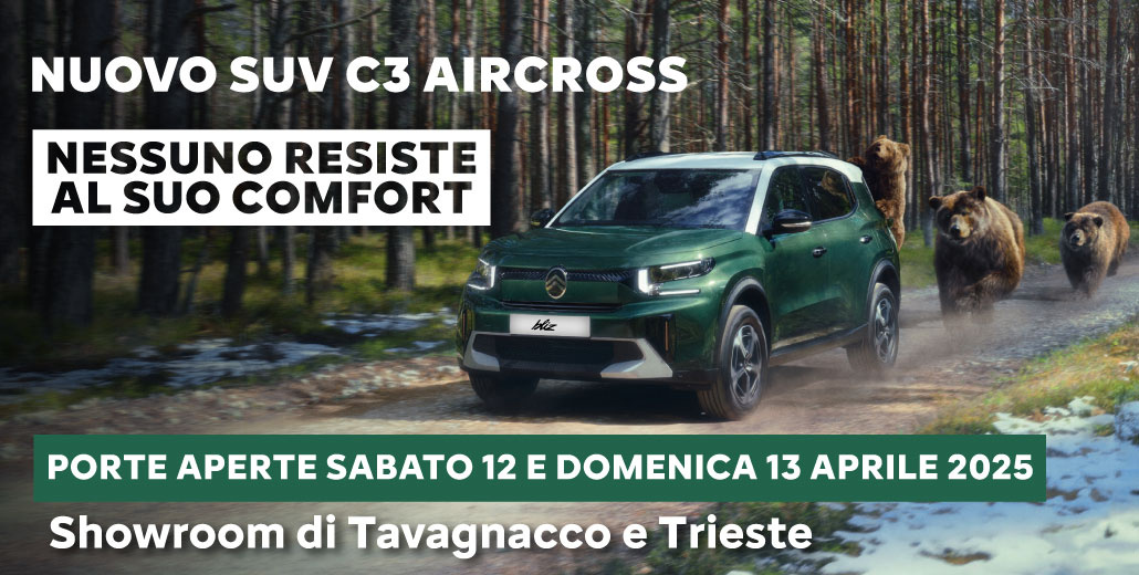 Questo weekend, vieni a scoprire il Nuovo Suv Citroën C3 Aircross!