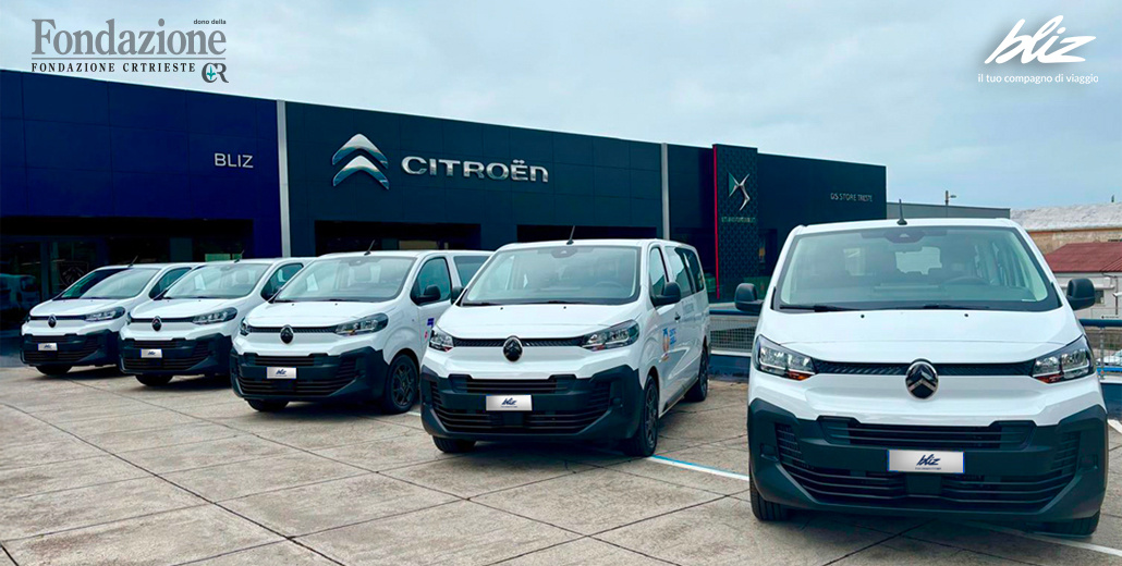 Bliz consegna 5 Citroën Jumpy alla Fondazione CRTrieste: un gesto concreto a sostegno del territorio.