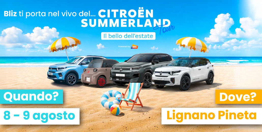Mare, musica e test drive: con Bliz il Citroën Summerland Tour si accende a Lignano!