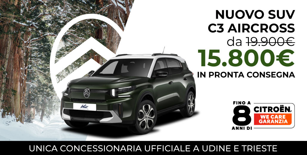 NUOVO SUV CITROËN C3 AIRCROSS | TUO DA 15.800€