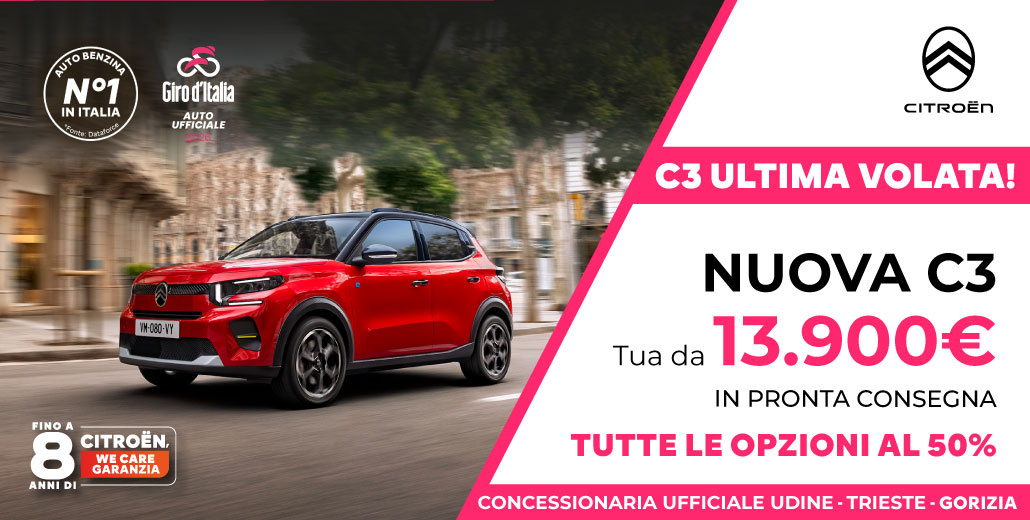 NUOVA CITROËN C3 | TUA DA 13.900€ E TUTTE LE OPZIONI AL 50%