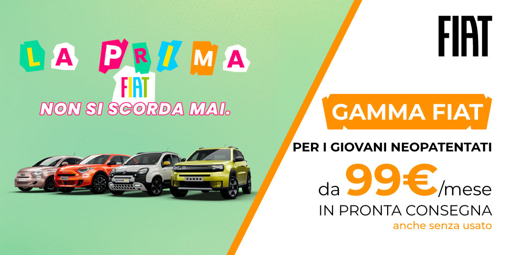 GAMMA FIAT | DA 99€/MESE PER I NEOPATENTATI