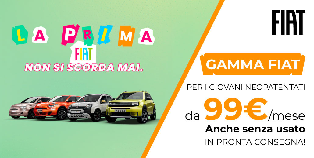 GAMMA FIAT | DA 99€/MESE PER I NEOPATENTATI