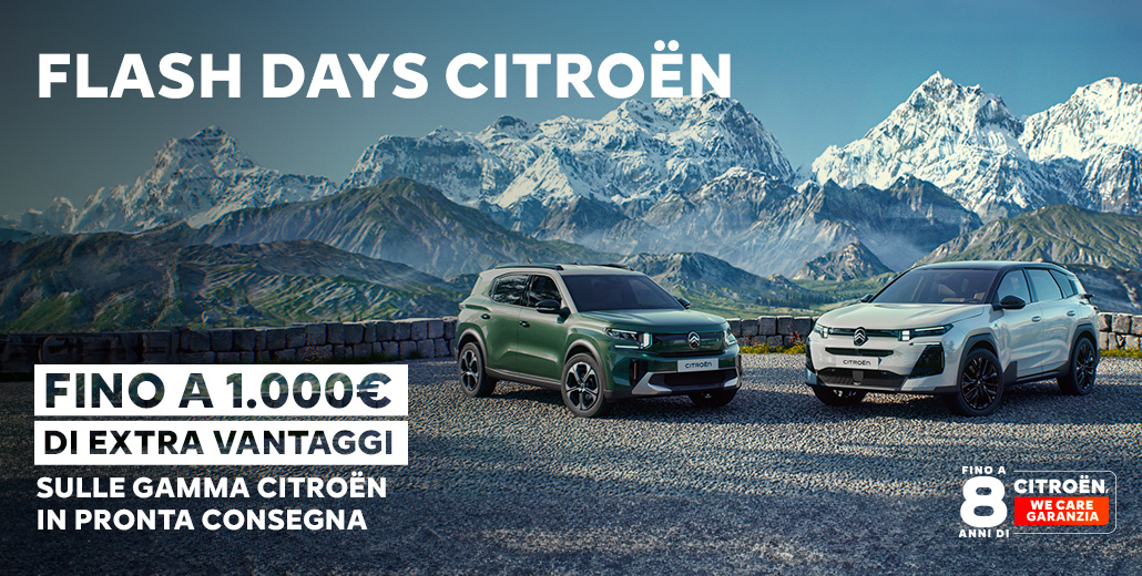 CITROËN FLASH DAYS | FINO A 1.000€ DI EXTRA VANTAGGI
