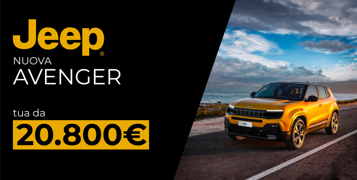 NUOVA JEEP AVENGER | TUA DA 20.800€ IN PRONTA CONSEGNA!
