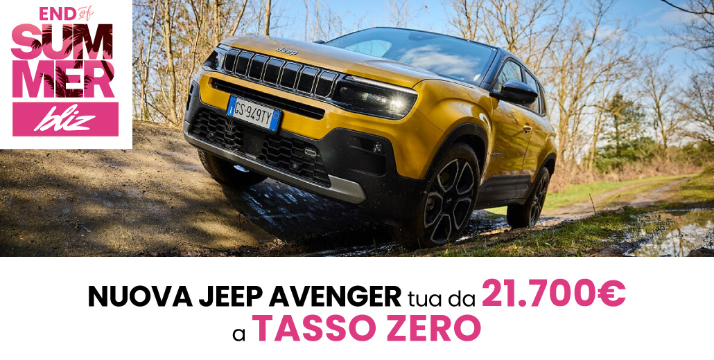 NUOVA JEEP AVENGER | TUA DA 21.700€ A TASSO ZERO
